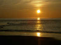 Nordsee Norderney vom Weststrand an der Marienhöhe Sonnenuntergang Nordsee