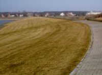 Norddeutschland Naturschutzgebiet Polderdeich Vogelschutzgebiet Ostfriesland Polderdeich Fahrradweg