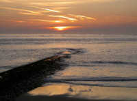 Norderney an der Marienhöhe Abendhimmel Weststrand