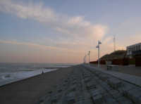 Promenade Norderney mit Georgshoehe der Insel Ney Promenade mit Georgshöhe Insel ney