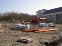 Baustelle mit neuen Namen Conversationshaus auf Norderney Baustelle Kurplatz
