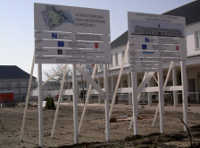Bauschilder Kurhaus mit neuen Namen Conversationshaus auf Norderney Bauschilder Kurplatz