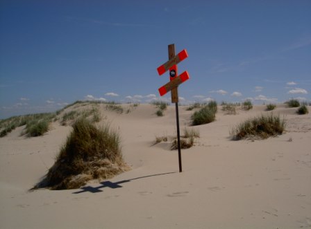 Dünen im Sand mit Fotolandschaft